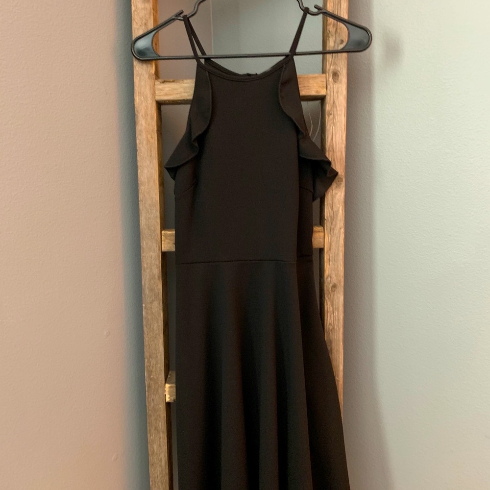Ruffled Black Dress